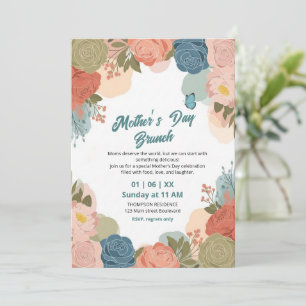 Elegante Wildblumen-Muttertags-Brunch-Einladung Einladung