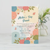 Elegante Wildblumen-Muttertags-Brunch-Einladung Einladung (Stehend Vorderseite)
