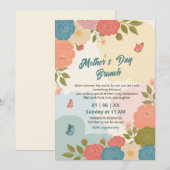 Elegante Wildblumen-Muttertags-Brunch-Einladung Einladung (Vorne/Hinten)