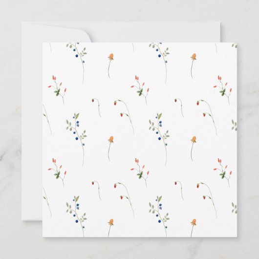 Elegante Wildblumen Muttertagsbrunch Einladung (Rückseite)