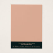 Elegante Wildblumen Necklace Earring Display Card (Rückseite)