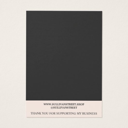 Elegante Wildblumen Necklace Jewelry Display Card (Rückseite)