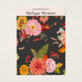 Elegante Wildblumen Necklace Jewelry Display Card (Vorderseite)