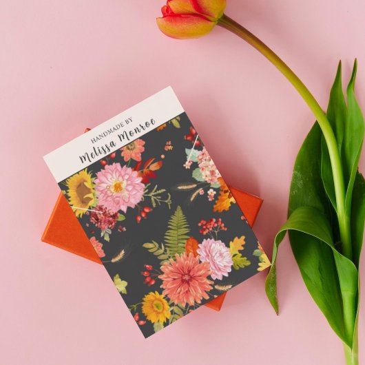 Elegante Wildblumen Necklace Jewelry Display Card