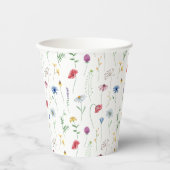 Elegante Wildblumen Pappbecher (Vorderseite)