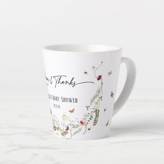 Elegante Wildblumen Personalisiert Baby Duwer Gefa Milchtasse (Rechte Ecke)