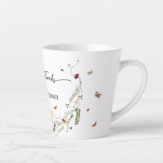 Elegante Wildblumen Personalisiert Baby Duwer Gefa Milchtasse (Rechts)