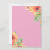 Elegante Wildblumen Pink Boho Blumenkohl Brautpart Einladung (Rückseite)