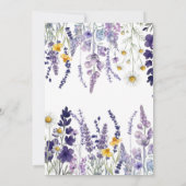 Elegante Wildblumen-Rustico-Hochzeit Einladung (Rückseite)