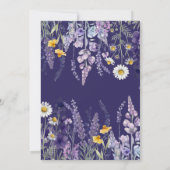 Elegante Wildblumen Rustikale Boho-Hochzeit Einladung (Rückseite)