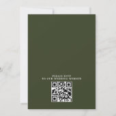 Elegante Wildblumen Rustikale Budget QR-Code Hochz Einladung (Rückseite)