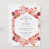 Elegante Wildblumen | Rustikale Foto-Hochzeit Einladung (Vorderseite)