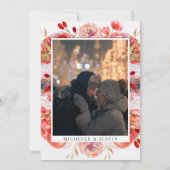 Elegante Wildblumen | Rustikale Foto-Hochzeit Einladung (Rückseite)