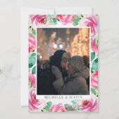 Elegante Wildblumen | Rustikale Foto-Hochzeit Einladung (Rückseite)