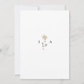 Elegante Wildblumen Rustikale Hochzeit Einladung (Rückseite)