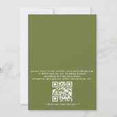 Elegante Wildblumen Rustikale moderne QR-Code-Hoch Einladung (Rückseite)