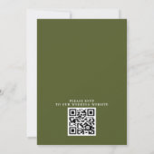 Elegante Wildblumen Rustikales Budget QR Code Hoch Einladung (Rückseite)