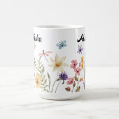 Elegante Wildblumen Schmetterlinge Kaffeetasse (Mittel)