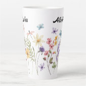 Elegante Wildblumen Schmetterlinge Milchtasse (Vorderseite)