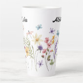 Elegante Wildblumen Schmetterlinge Milchtasse (Vorderseite)