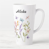 Elegante Wildblumen Schmetterlinge Milchtasse (Rechts)