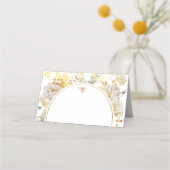 Elegante Wildblumen stolpern über Bienen Platzkarte (Vorderseite)