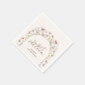 Elegante Wildblumen Sweet 16 Geburtstag Serviette (Ecke)