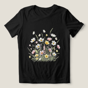 Elegante Wildblumen und Schmetterlinge Tri-Blend Shirt