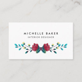Elegante Wildblumen Visitenkarte