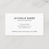 Elegante Wildblumen Visitenkarte (Rückseite)