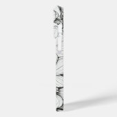 Elegante Wildblumen, weiß und schwarz Case Mate (Rückseite / Links)