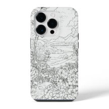 Elegante Wildblumen, weiß und schwarz Case Mate