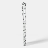 Elegante Wildblumen weiß und schwarz Case-Mate iPhone Hülle (Rückseite / Links)