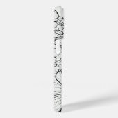 Elegante Wildblumen weiß und schwarz Case-Mate iPhone Hülle (Rückseite / Rechts)