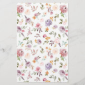 Elegante Wildblumen Wer das beste Brautspiel kennt (Rückseite)