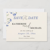 Elegante Wildblumen Wiese Hochzeit Save The Date (Vorderseite)