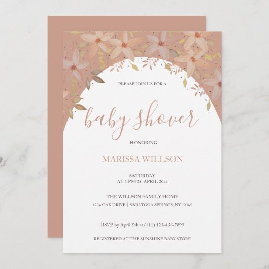 Elegante Wildblumen Wine tasting in der Fattoria M Einladung (Vorne/Hinten)