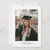 Elegante Wildblumengarten-Abschlussfeier Einladung (Rückseite)