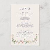 Elegante Wildblumengarten-Blumenkarte Begleitkarte (Vorderseite)