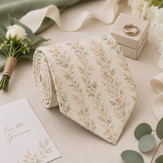 Elegante Wildblumengarten-Hochzeit Krawatte