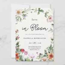 Elegante Wildblumenliebe in voller Blüte Brautpart