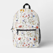 Elegante wilde Blume Bedruckter Rucksack (Vorderseite)