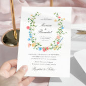 Elegante Wilde Blume Bohemisch Hochzeit Einladung