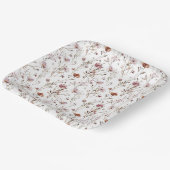 Elegante wilde Blume Boho Pappteller (Gewinkelt)