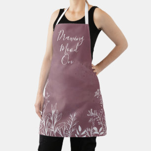 Elegante Wilde Blume Doodles Schürze