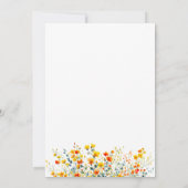 Elegante Wilde Blume Hochzeit Einladung (Rückseite)