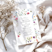 Elegante Wilde Blume Hochzeit Einladung