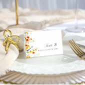 Elegante Wilde Blume Hochzeit Platzkarte Tischnummer