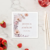 Elegante Wilde Blume Hochzeit Serviette (Beispiel)