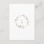 Elegante Wilde Blume Hochzeiten Details Begleitkarte (Rückseite)